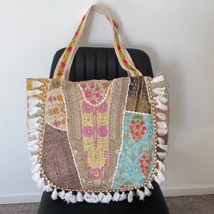 SOLD - Multicolor Patchwork Tote Bag
